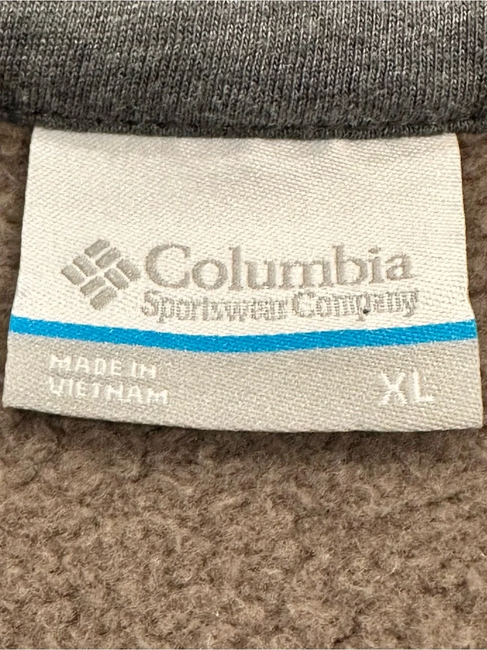 Columbia Sportswear Men’s Brown Knit Fleece 1/4 Zip Pullover XL Outdoor Hiking